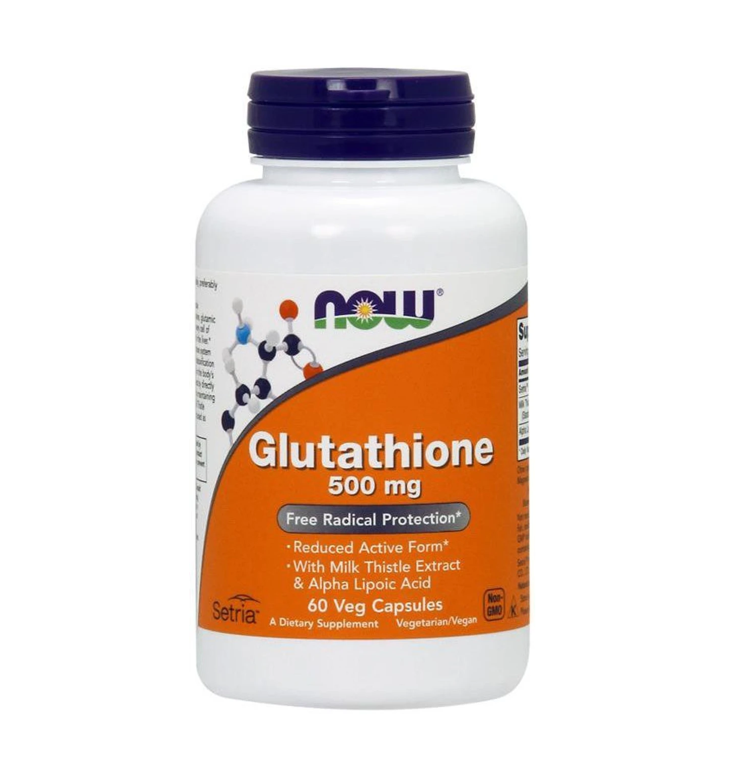 Now Glutathione 500mg 60 veg.capsule - Image 2