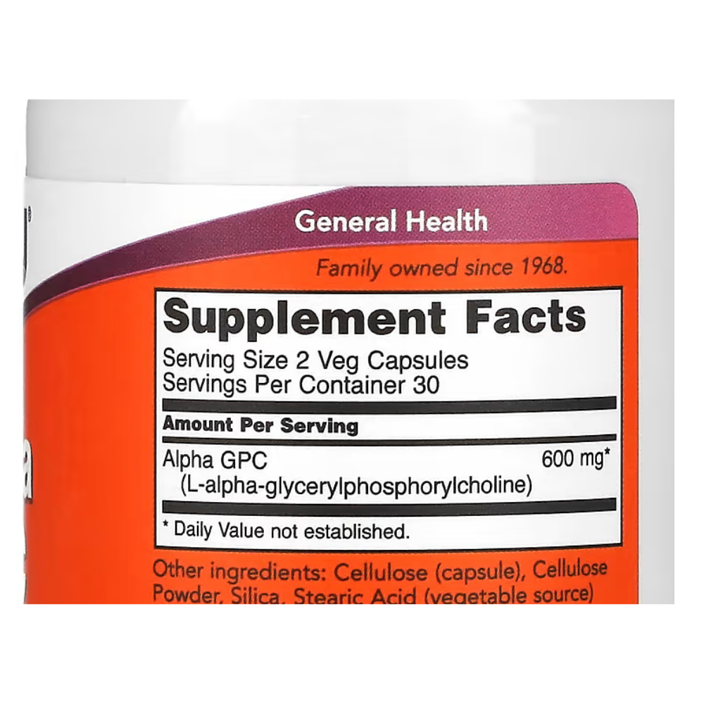 Now Alpha GPC 300mg 60 veg capsules - Image 2